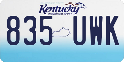 KY license plate 835UWK