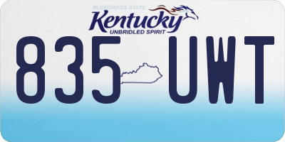 KY license plate 835UWT