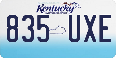 KY license plate 835UXE
