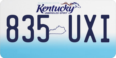 KY license plate 835UXI