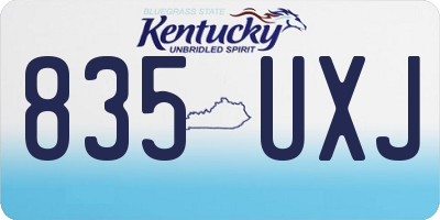 KY license plate 835UXJ