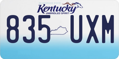 KY license plate 835UXM