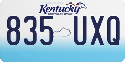 KY license plate 835UXQ