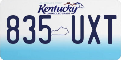 KY license plate 835UXT