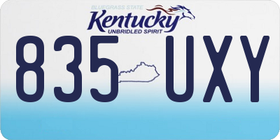 KY license plate 835UXY
