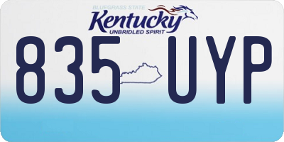KY license plate 835UYP