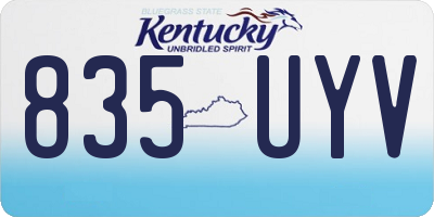 KY license plate 835UYV