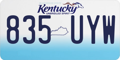 KY license plate 835UYW