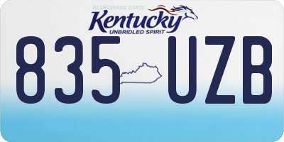 KY license plate 835UZB