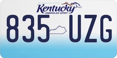 KY license plate 835UZG