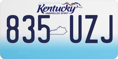 KY license plate 835UZJ