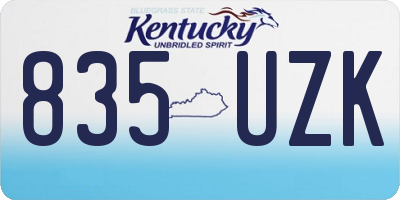 KY license plate 835UZK