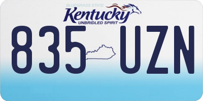 KY license plate 835UZN