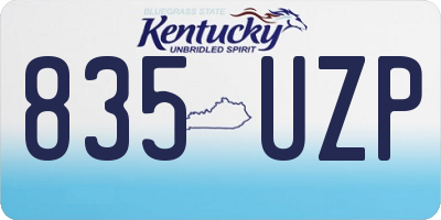 KY license plate 835UZP