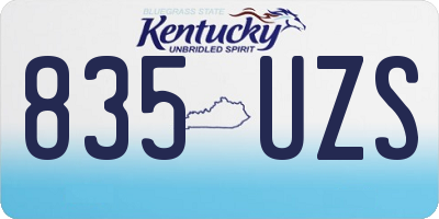 KY license plate 835UZS