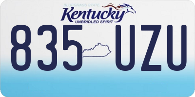 KY license plate 835UZU