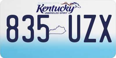 KY license plate 835UZX