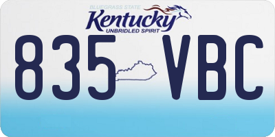 KY license plate 835VBC