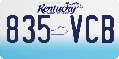 KY license plate 835VCB