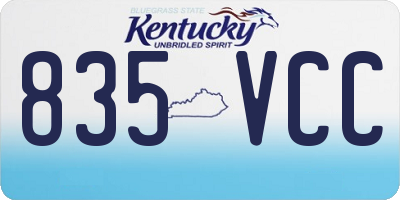KY license plate 835VCC
