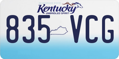KY license plate 835VCG