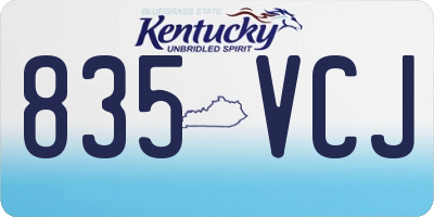 KY license plate 835VCJ