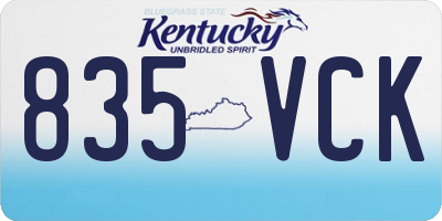 KY license plate 835VCK