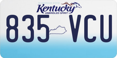 KY license plate 835VCU