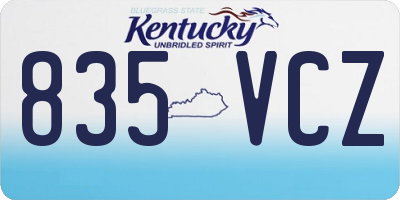 KY license plate 835VCZ