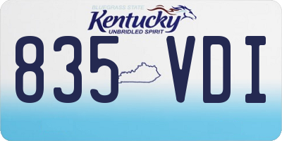 KY license plate 835VDI