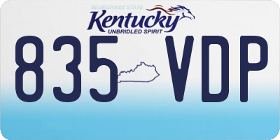 KY license plate 835VDP