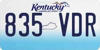 KY license plate 835VDR