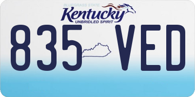 KY license plate 835VED