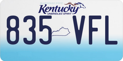 KY license plate 835VFL