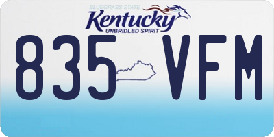 KY license plate 835VFM