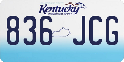 KY license plate 836JCG