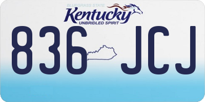 KY license plate 836JCJ