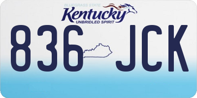 KY license plate 836JCK