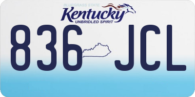 KY license plate 836JCL