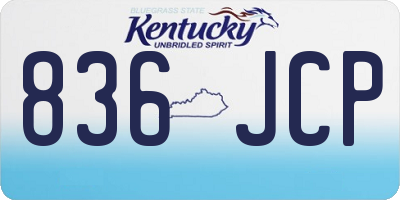 KY license plate 836JCP