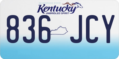 KY license plate 836JCY