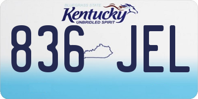 KY license plate 836JEL