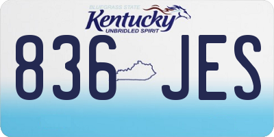 KY license plate 836JES