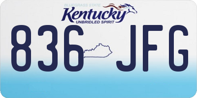 KY license plate 836JFG