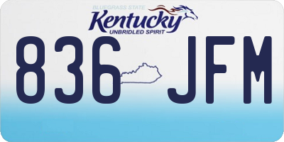 KY license plate 836JFM