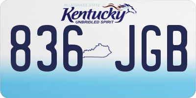 KY license plate 836JGB