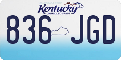KY license plate 836JGD
