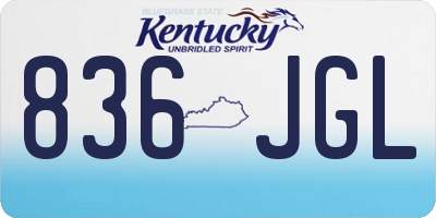 KY license plate 836JGL