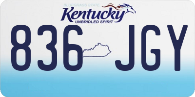 KY license plate 836JGY