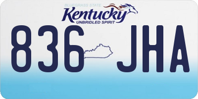 KY license plate 836JHA